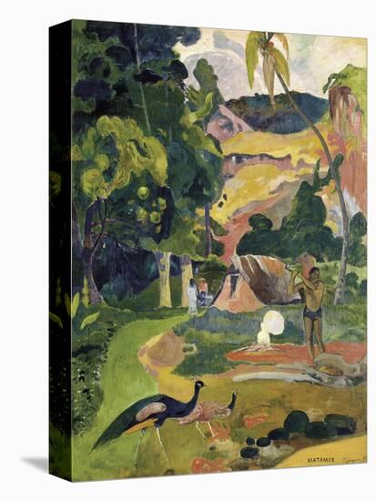 Matamoe or Landscape with Peacocks-Paul Gauguin-Stretched Canvas