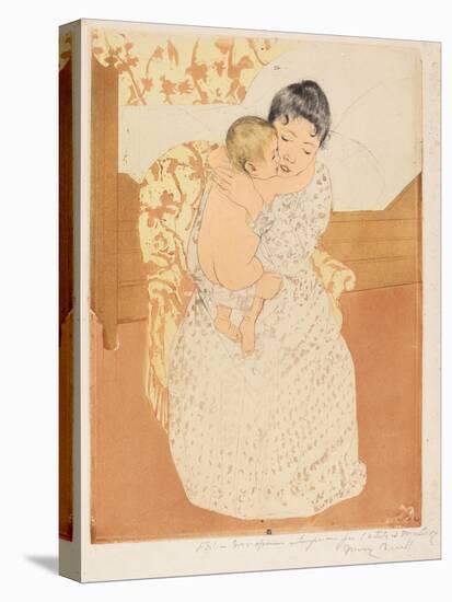 Maternal Caress, 1890-1-Mary Cassatt-Premier Image Canvas