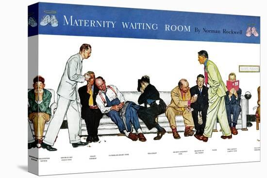 "Maternity Waiting Room", July 13,1946-Norman Rockwell-Premier Image Canvas