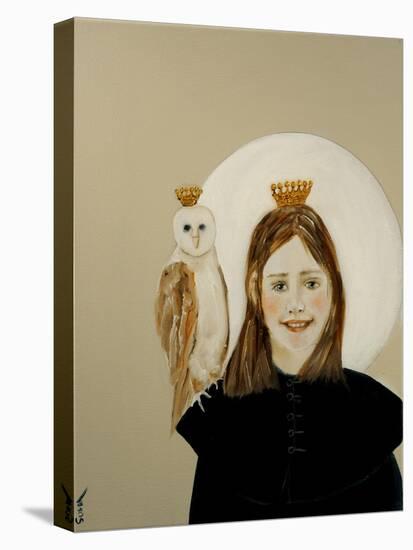 Matilda with Owl, 2017-Susan Adams-Premier Image Canvas