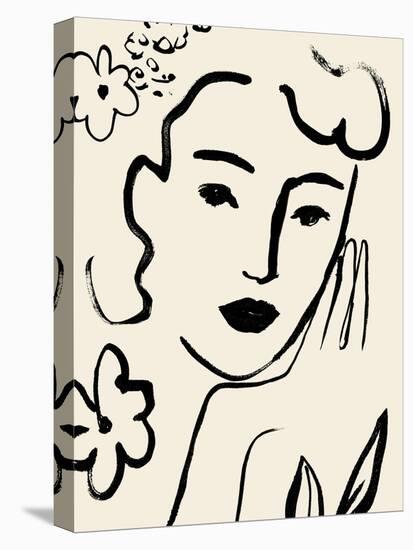 Matisse's Muse Portrait II-Victoria Barnes-Stretched Canvas