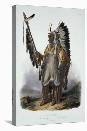 Mato-Tope, a Mandan Chief, Plate 13 from Volume 2 of "Travels in the Interior of North America"-Karl Bodmer-Premier Image Canvas