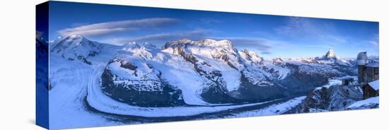 Matterhorn, Monte Rosa Range and Gornergletscher, Zermatt, Valais, Switzerland-Jon Arnold-Premier Image Canvas