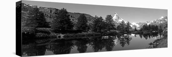 Matterhorn Reflecting into Grindjisee Lake, Zermatt, Valais Canton, Switzerland-null-Premier Image Canvas