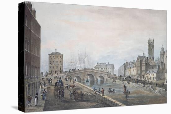 Matthew Bridge and the Customs House, with the Tower of St. Marys Cathedral, 1819-Samuel Frederick Brocas-Premier Image Canvas