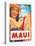 Maui, Hawaiian Lady with Frangipani Leis-null-Stretched Canvas