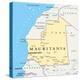 Mauritania Political Map-Peter Hermes Furian-Stretched Canvas
