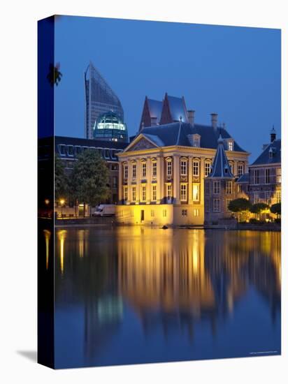 Mauritshuis at Night, Lake Hof Vijver, Den Haag, the Hague, Holland (The Netherlands)-Gary Cook-Premier Image Canvas