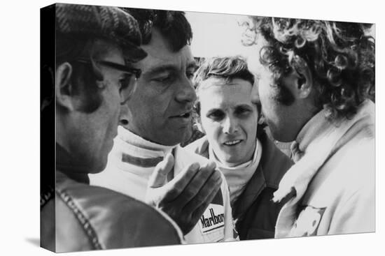 Mauro Forghieri, Alex Soler-Roig, Niki Lauda and Jocken Mass at Zandvoort, 1972-null-Premier Image Canvas