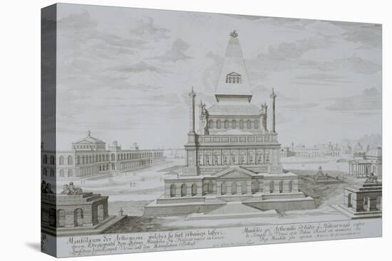 Mausoleum of Halicarnassus, Bodrum, Turkey, from "Entwurf Einer Historischen Architektur," 1721-Johann Bernhard Fischer Von Erlach-Premier Image Canvas