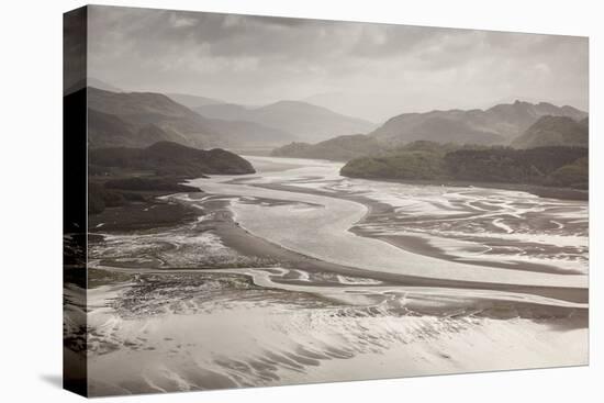 Mawddach Estuary at Low Tide, Barmouth, Snowdonia National Park, Gwynedd, Wales, May 2012-Peter Cairns-Premier Image Canvas