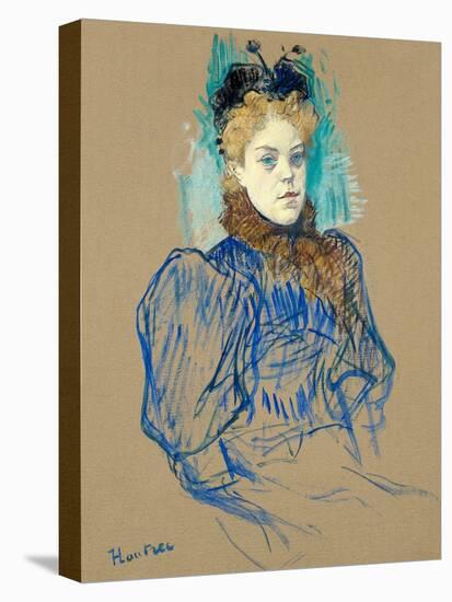 May Milton Portrait (1895)-TOULOUSE LAUTREC-Premier Image Canvas