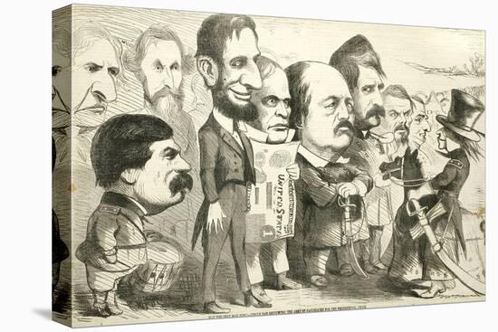 May the Best Man Win! Uncle Sam Reviewing the Army of Candidates, 1864-Thomas Nast-Premier Image Canvas