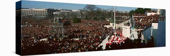 Maya Angelou Delivers Poem on Bill Clinton's Inauguration Day January 20, 1993 in Washington, Dc-null-Stretched Canvas