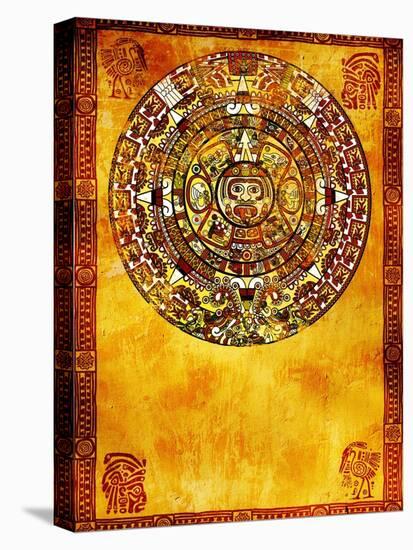 Maya Calendar On Ancient Wall-frenta-Stretched Canvas