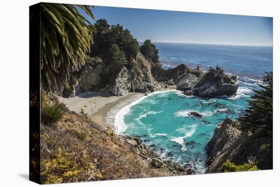 Maya Falls and Ocean, Julia Pfeiffer Burns SP, Big Sur, California-Sheila Haddad-Premier Image Canvas