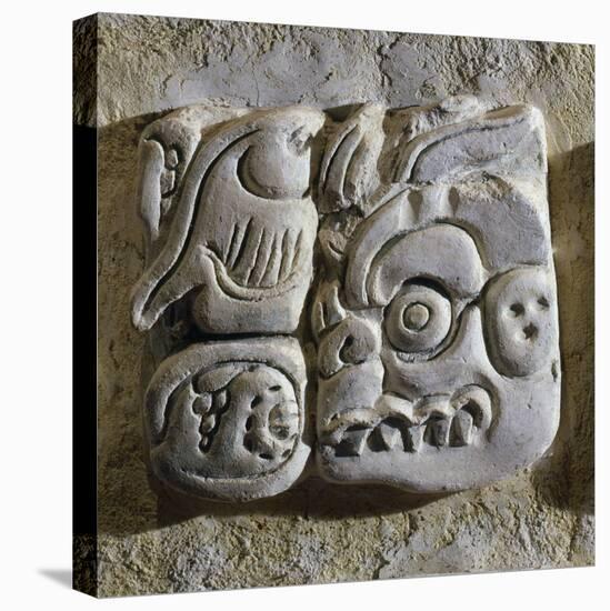 Mayan Glyphs, Stuccowork, Found inside Temple XVIII, Mexico-null-Premier Image Canvas