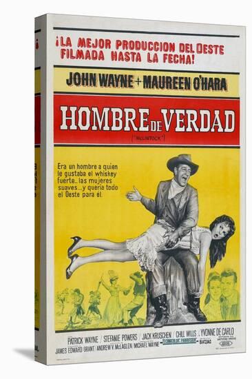 McLintock, Argentine Movie Poster, 1963-null-Stretched Canvas