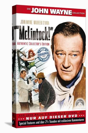 McLintock, German Movie Poster, 1963-null-Stretched Canvas