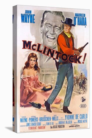 McLintock, Italian Movie Poster, 1963-null-Stretched Canvas