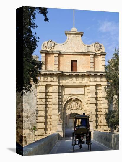 Mdina Gate with Horse Drawn Carriage, Mdina, Malta, Mediterranean, Europe-Stuart Black-Premier Image Canvas