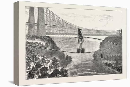 Mdlle. Spelterini Crossing the Niagara River on a Tight Rope-null-Premier Image Canvas