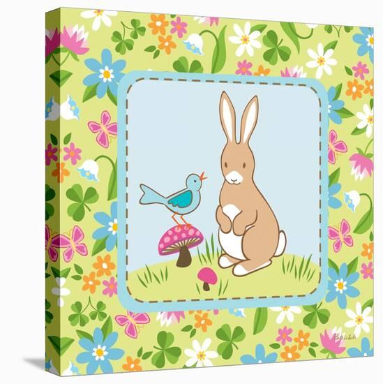 Meadow Bunny II-Betz White-Stretched Canvas