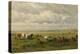 Meadow Landscape with Cattle, Willem Roelofs-Willem Roelofs-Stretched Canvas