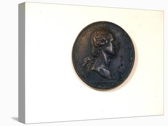 Medallion Made of Plaster, with Profile Portrait of George Washington-James Wehn-Premier Image Canvas