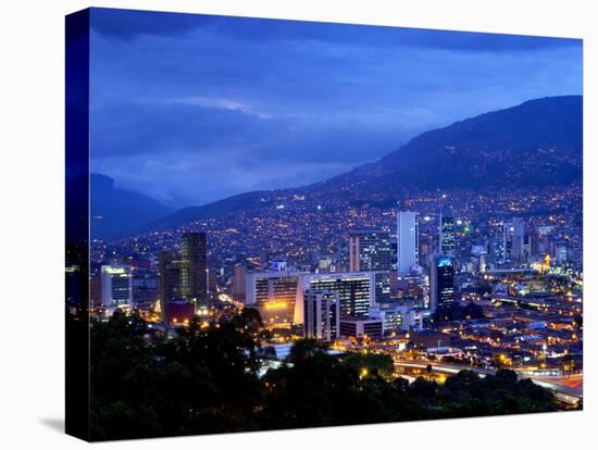 Medellin, Colombia, Elevated View of Downtown Medellin, Aburra Valley Surrounded by the Andes Mount-John Coletti-Premier Image Canvas