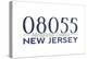 Medford Lakes, New Jersey - 08055 Zip Code (Blue)-Lantern Press-Stretched Canvas