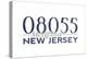 Medford, New Jersey - 08055 Zip Code (Blue)-Lantern Press-Stretched Canvas