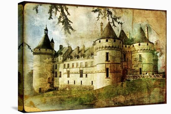 Medieval Castle - Old Book Of The Fairy Tales-Maugli-l-Stretched Canvas