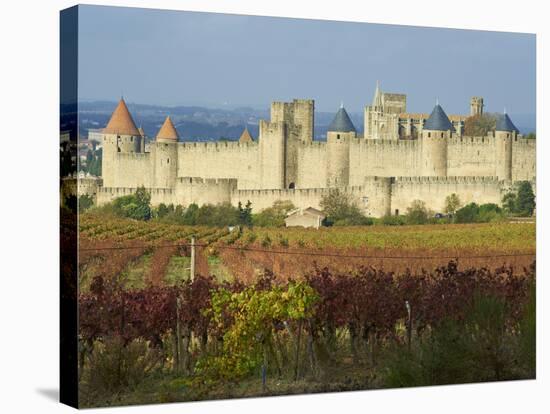 Medieval City of Carcassonne, UNESCO World Heritage Site, Aude, Languedoc-Roussillon, France, Europ-Tuul-Premier Image Canvas