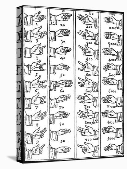 Medieval Dactylonomy, Finger Counting-Science Source-Premier Image Canvas