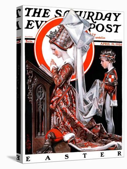 "Medieval Easter," Saturday Evening Post Cover, April 19, 1924-Joseph Christian Leyendecker-Premier Image Canvas