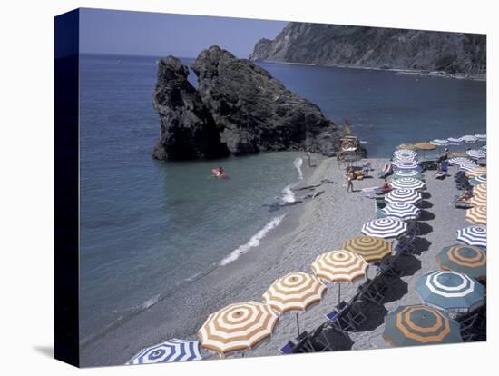 Mediterranean Beach in Cinque Terre, Liguria, Italy,-David Barnes-Premier Image Canvas