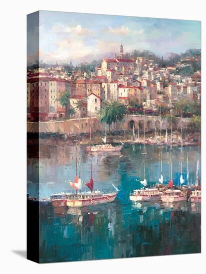 Mediterranean Harbor II-Peter Bell-Stretched Canvas