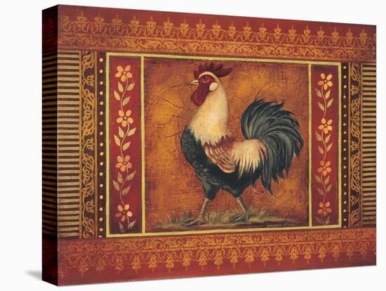 Mediterranean Rooster III-Kimberly Poloson-Stretched Canvas