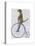 Meerkat on Blue Penny Farthing-Fab Funky-Stretched Canvas
