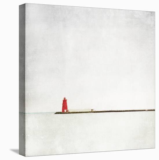 Meet Me at the Red Lighthouse-Margaret Morrissey-Stretched Canvas