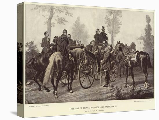 Meeting of Prince Bismarck and Napoleon III-Wilhelm Camphausen-Premier Image Canvas