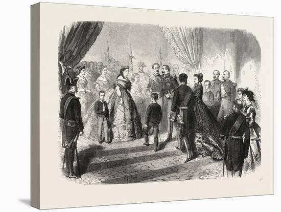Meeting of the French and Spanish Royal Families in the Hotel De Ville, St. Sebastian, 1865-null-Premier Image Canvas