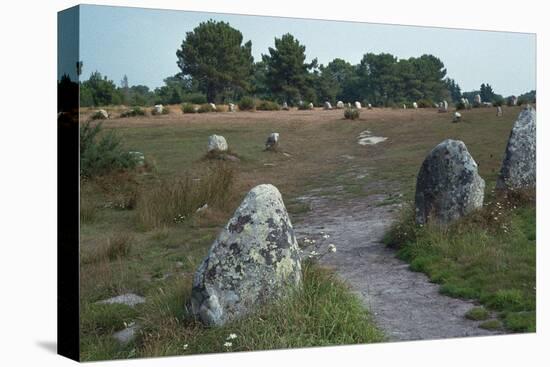 Megalithic alignments at Carnac, 34th century BC. Artist: Unknown-Unknown-Premier Image Canvas