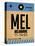 MEL Melbourne Luggage Tag 1-NaxArt-Stretched Canvas