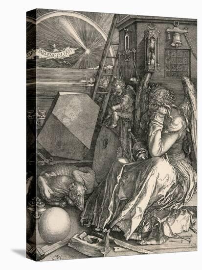 Melancholia I-Albrecht Dürer-Stretched Canvas