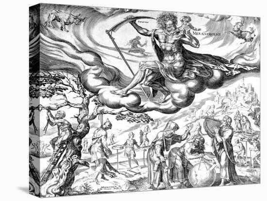 Melancholy, from 'The Four Temperaments' Series, Engraved by Harmen Jansz Muller, 1566-Maarten van Heemskerck-Premier Image Canvas