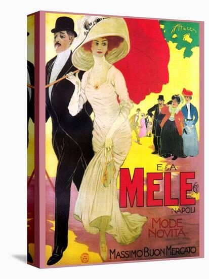 Mele Fashioned Couple Attract Old and Young People-Aldo Mazza-Stretched Canvas