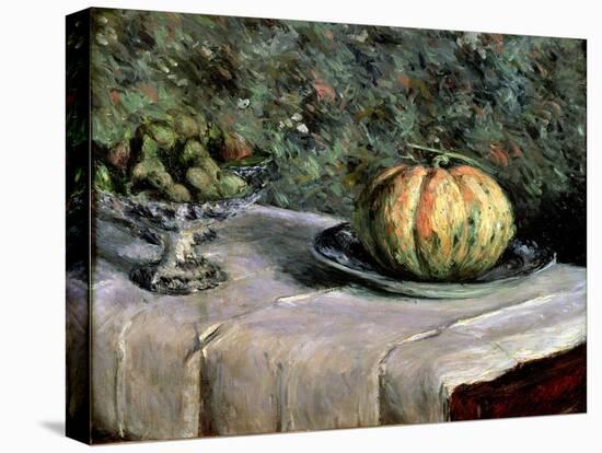 Melon and Fruit Bowl with Figs, 1880-82-Gustave Caillebotte-Premier Image Canvas