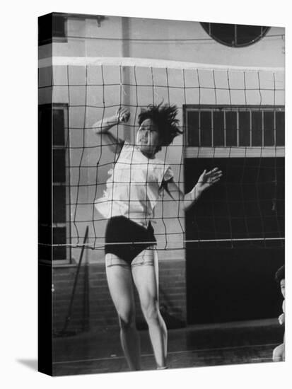 Member of Japan's Nichibo Championship Women's Volleyball Team-Larry Burrows-Premier Image Canvas